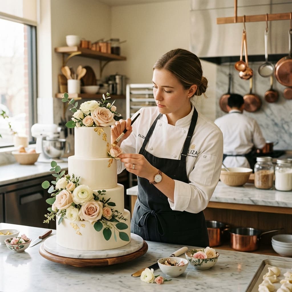 Emotions pastry chef at work