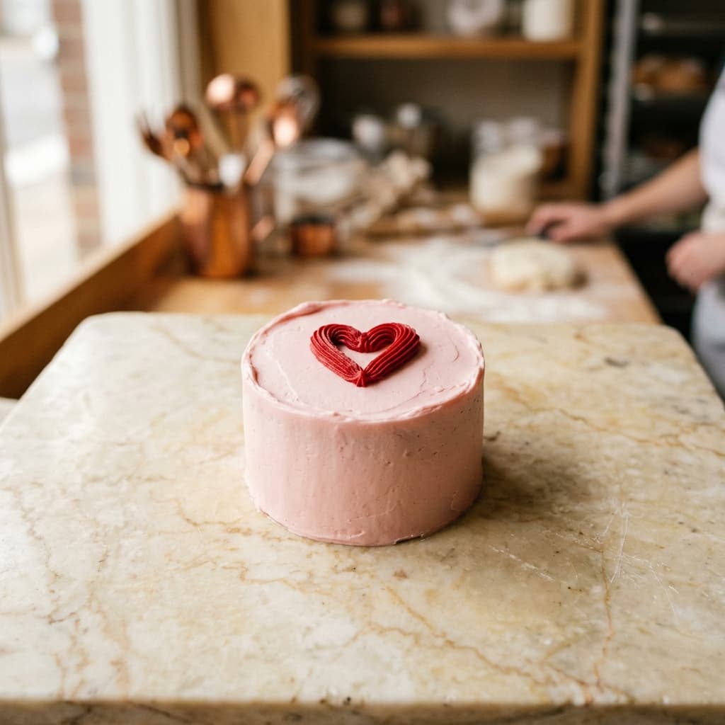 Розовое сердце