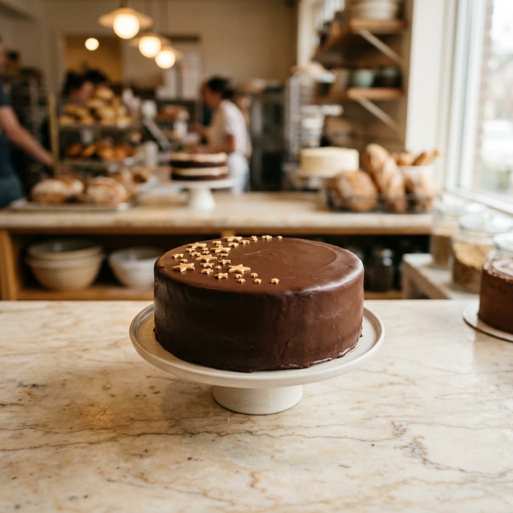 Шоколадный со звёздами